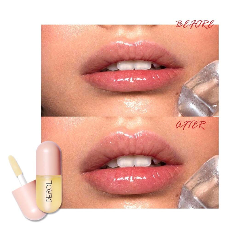 [Australia] - KISSIO Lip Plumper,Natural Lip Plumper,derol Lip Plumper Set,lip plumping lip gloss,lip plumper gloss,Lip Enhancer Make Lips Fuller and Moisturizing 5.5ml,Beautiful Fuller,Lip Mask 02#Light color 