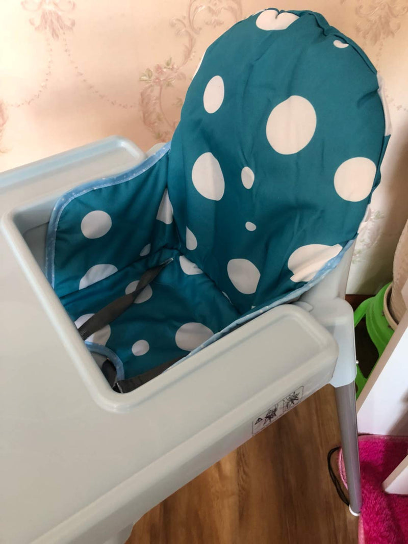 [Australia] - ZARPMA Seat Covers Cushion for Ikea Antilop Highchair,Washable Foldable Baby Highchair Cushion Cotton Padded Insert for Ikea Child Chair (Blue) Blue 