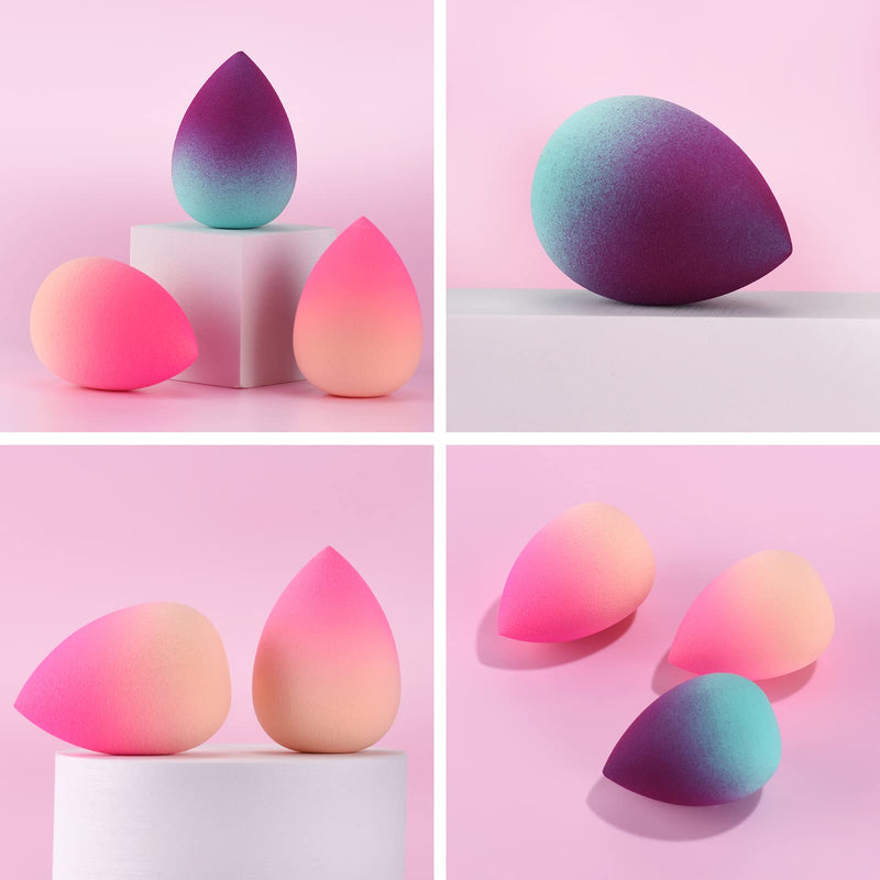 [Australia] - Makeup Sponge Blender DUAIU 3 pcs Gradient Beauty Blender Foundation Sponges Set Concealer Sponge Applicator Sponges 