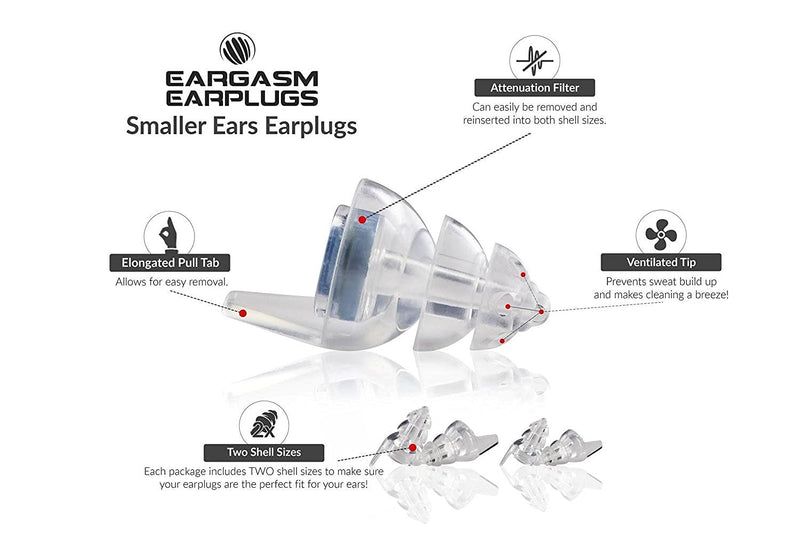 [Australia] - Eargasm Smaller Ears Earplugs for Concerts Musicians Motorcycles Noise Sensitivity Disorders and More! Two Different Sizes Included to Accommodate Smaller Ear Shapes! Blue 