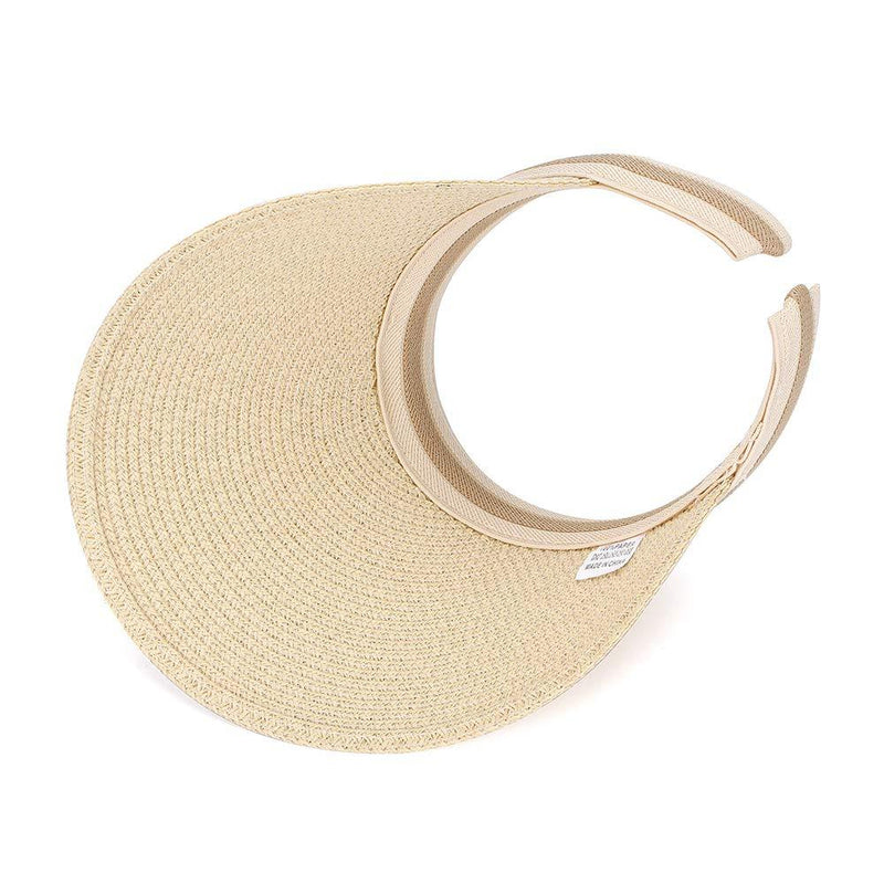 [Australia] - MK MATT KEELY Women Large Brim Beach Straw Golf Sun Hat Summer Cap Beige One Size 