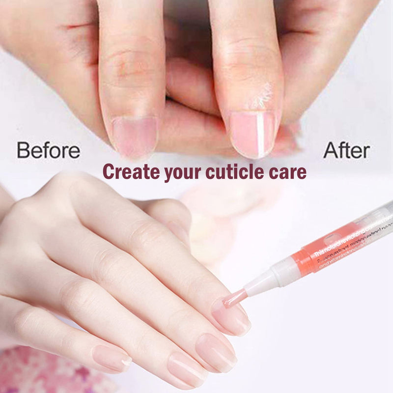 [Australia] - Cuticle Oil Pens for Nail Care, Natural Cuticle Oil Pens 2Pcs Nail Oil for Manicure Pedicure Nourish Nail Cracking and Dry Nail Repair Treatment (Peach & Orange Scent) (Orange & Peach) Orange & Peach 