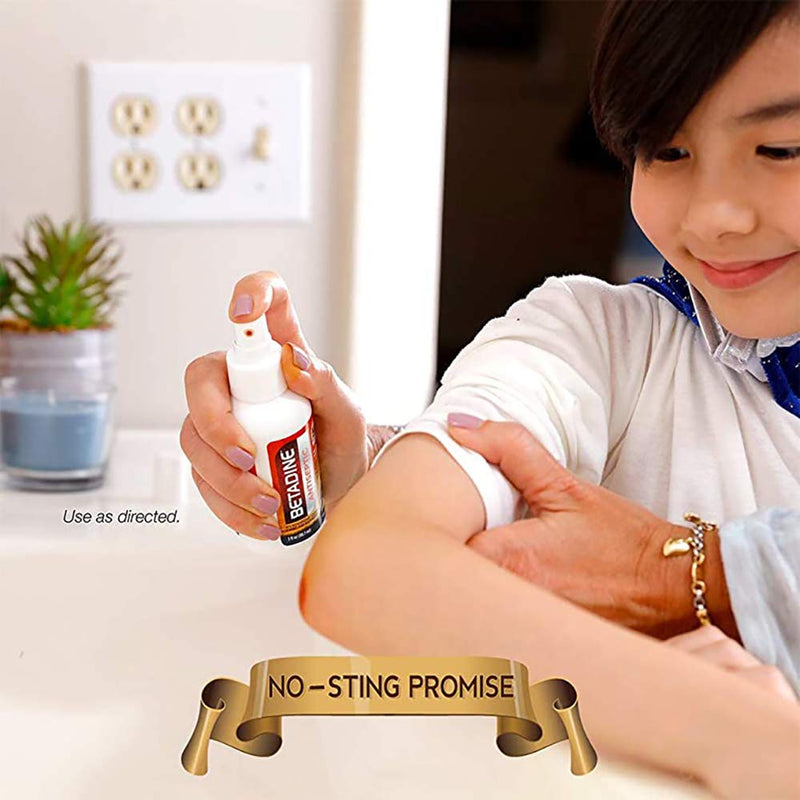 [Australia] - Betadine First Aid Spray 3 oz Povidone Iodine Antiseptic with No-Sting Promise (Packaging May Vary) 