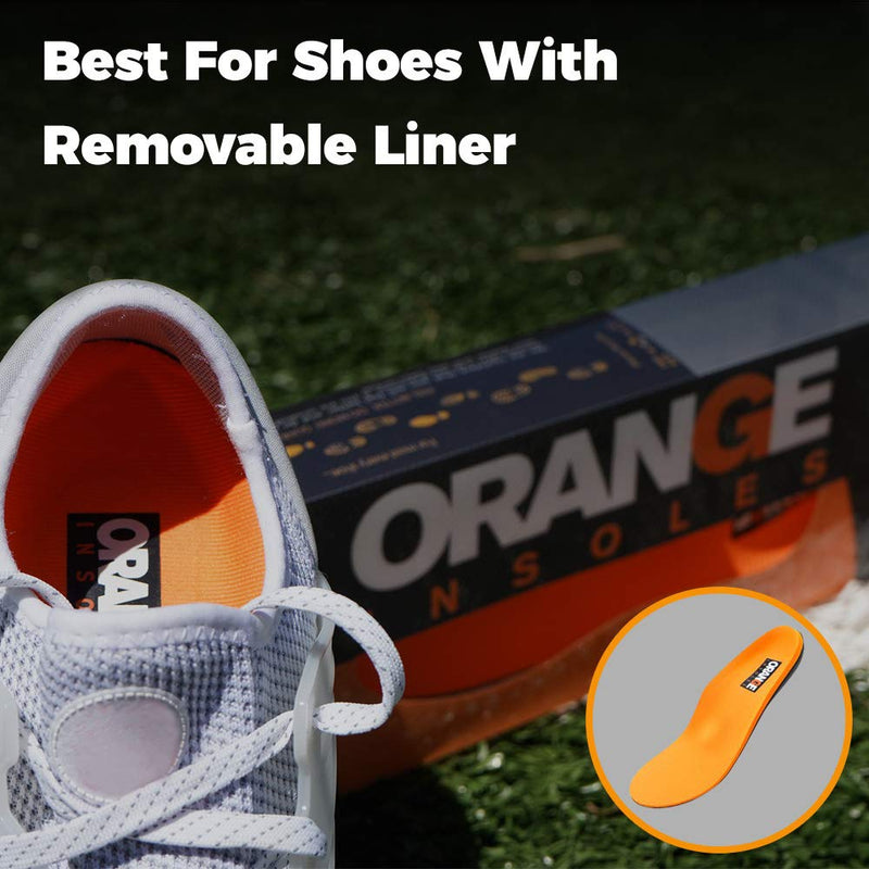 [Australia] - Orange Full Length E Fits Men's Shoe 8-8.5, Women's 9.5-10 Uses a Heel Cup, Contoured Medial Arch,and Metatarsal pad to Help with Better Alignment and Weight Distribution Size E - Men's 8-8.5 / Women's 9.5-10 - Unisex 
