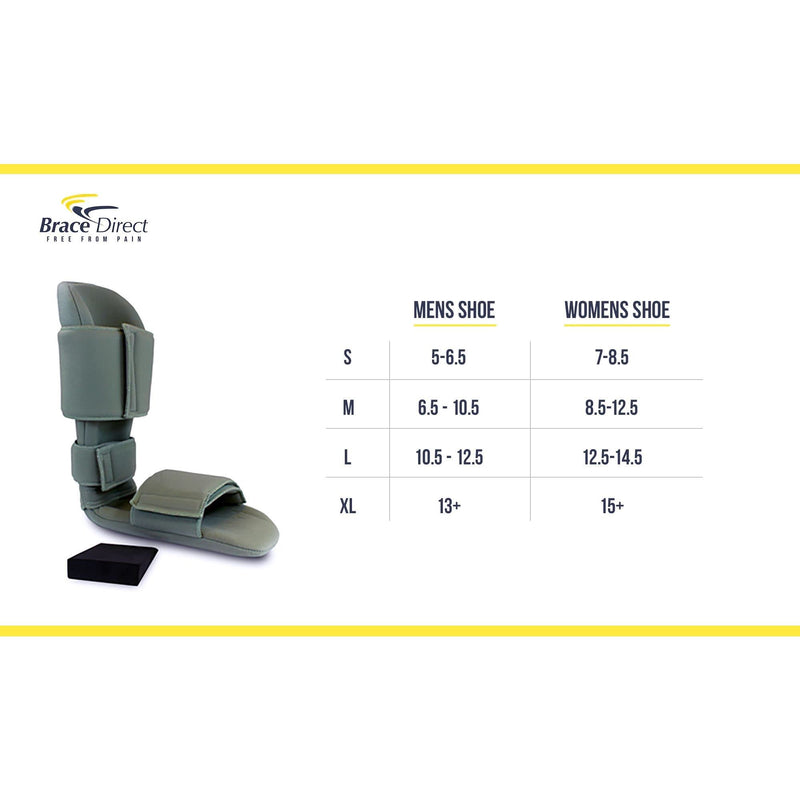[Australia] - Padded Night Splint 90 Degree Immobilizing Stretching Sleeping Boot - Recovery for Plantar Fasciitis, Drop Foot, Achilles Inflammation, Heel Spurs and more by Brace Direct Medium (Pack of 1) 