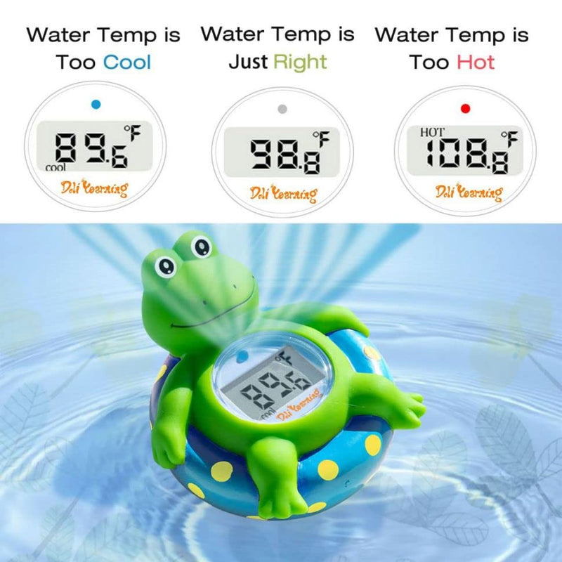 [Australia] - Doli Yearning Frog Baby Bath Thermometer, Toddlers Floating Bath Toy, Bathtub Thermometer, at Fahrenheit and Celsius degree - Blue 