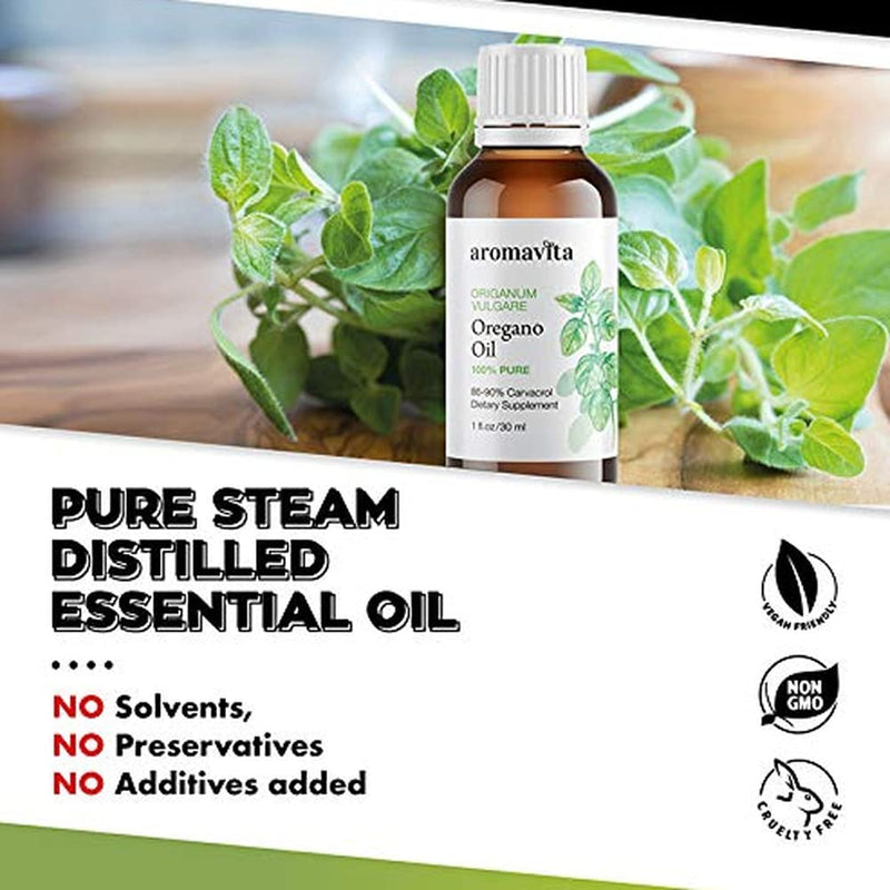 [Australia] - Aromavita Essential Oil of Oregano - 100% Pure Undiluted, Non GMO, Extra Strength Organic Greek Oregano Oil - Over 86% Carvacrol Oregano Extract, 30ML 