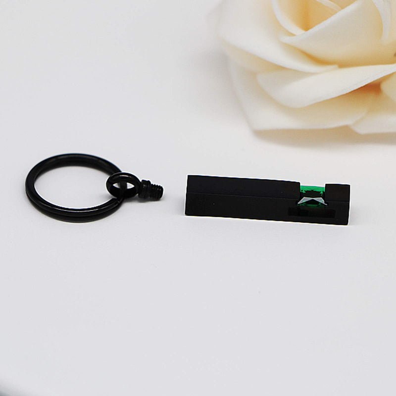 [Australia] - Crystal Cremation Jewelry for Jewelry Stainless Steel Cube Memorial Ashes Necklace Pendant Locket Keepsake Urn Necklace - Black Birthstone Series Keychain-Green 