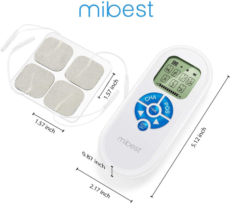 [Australia] - MIBEST Portable TENS Unit - Electronic Pulse Massager - Muscle Stimulator Machine for Women and Men - EMS Electrotherapy Muscle Stimulator - Electronic Pulse Stimulator 