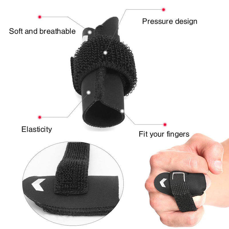 [Australia] - Basketball Finger Splint, Adjustable Pressure Volleyball Finger Strap, Professional Sports Finger Sports Protective Gear, Relieve Joint Pain, Can Be Used for Various Ball Sports (1 Piece, Black) 