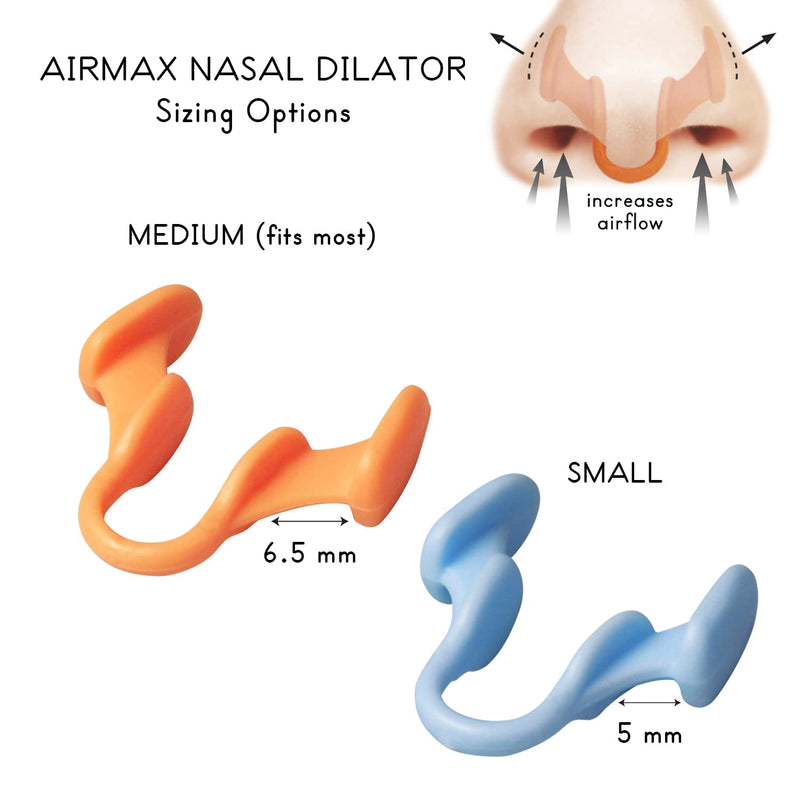 [Australia] - AIRMAX Nasal Dilator for Better Breathing – Natural, Comfortable, Breathing Aid Solution for Maximum Airflow and Reduced Nasal Congestion (Small - Blue) 