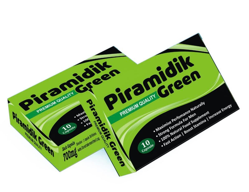 [Australia] - Ultra Strong PIRAMIDIK GREEN - (10 Pack) New & Effective 700mg Ginseng & Ginkgo Biloba Herbal Supplement for Men - Performance, Energy, Stamina & Endurance, 100% Natural 