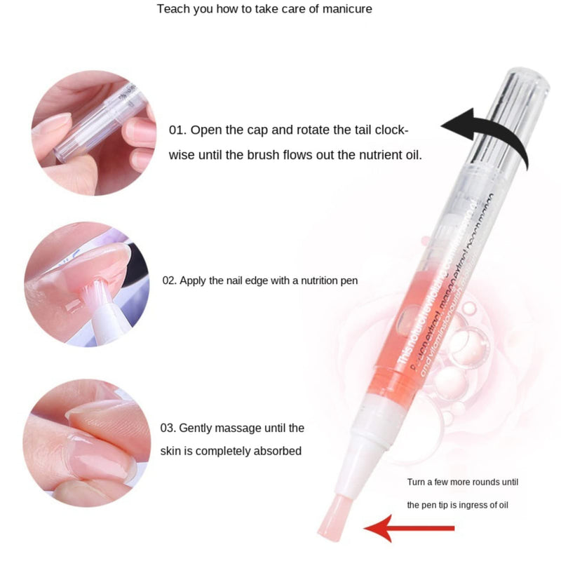[Australia] - Nail & Cuticle Oil Pen for Nail Care, Nail Oil Pen 2PCS Nail Revitalize Oil Pen Jojoba Seed Oil Hand & Nail Treatment Pedicure 