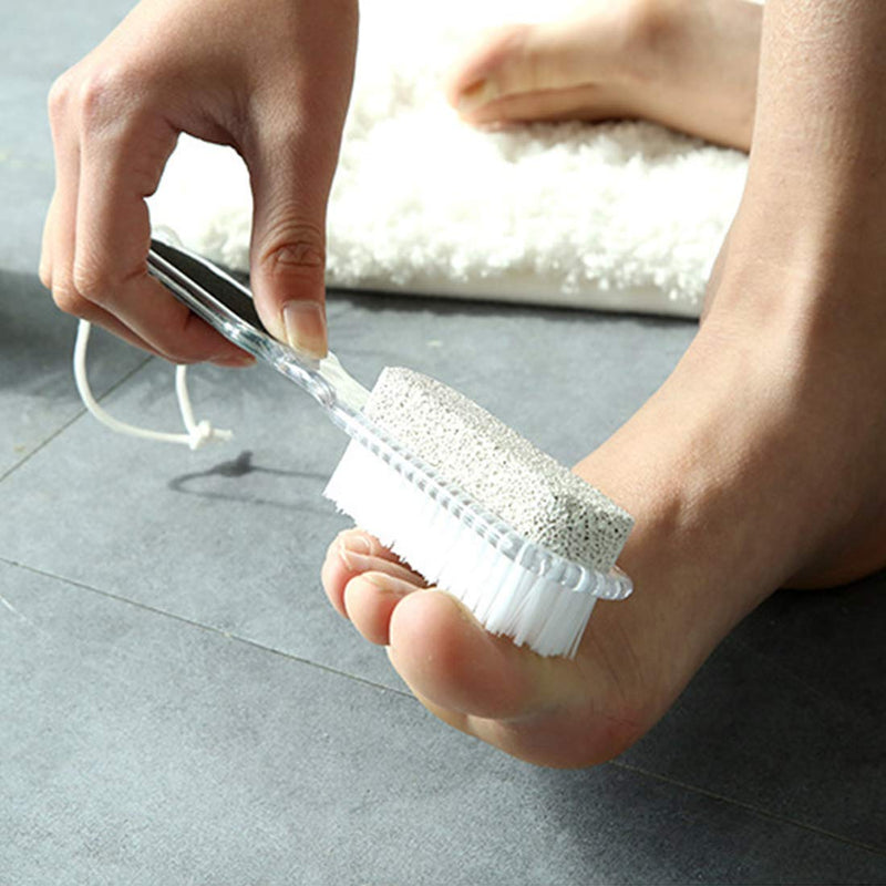 [Australia] - 2 Pack Foot File,4 in 1 Foot Care Combines with Pumice Stone Nail Brush Foot Rasp Callus Reducer for Hard Skin Removal 