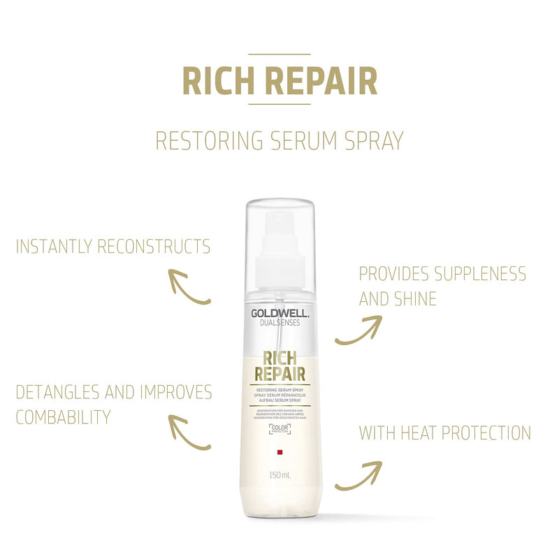 [Australia] - Goldwell Dualsenses Rich Repair, Restoring Serum Spray for Dry to Damaged Hair, 150ml 