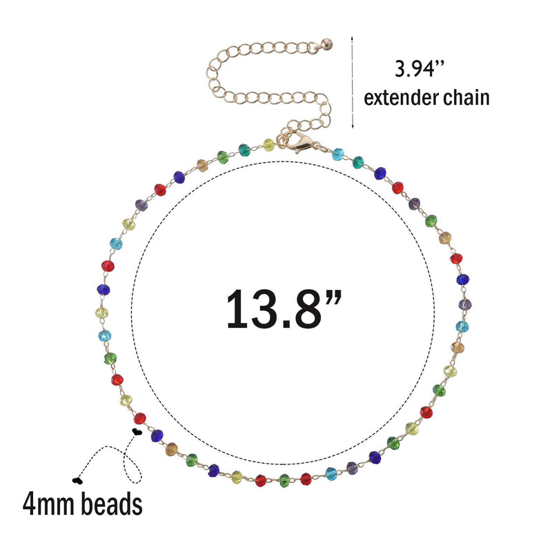 [Australia] - GYSONG Beaded Choker Necklaces For Women Vsco Boho Handmade Flower Necklace Cute Necklace For Teen Girls Beach Necklace Set 6 Pieces 06-B 