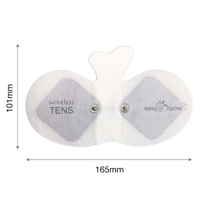 [Australia] - Easy@home Tens Unit Wireless Electrode Pads Self Stick Carbon Pads, 4 Pack 6.5" x 3" Reusable - Non Irritating Design Pulse Massagers Replacement, 2 Pads per Pack, ETP015 