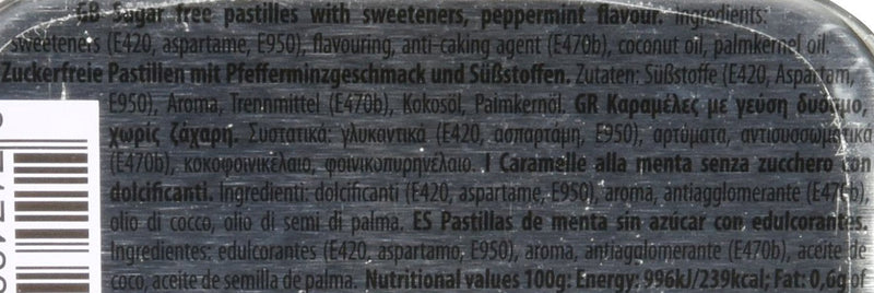 [Australia] - Barkleys Mints Sugar Free Peppermint in Classic Mini Tin 15 g 1 