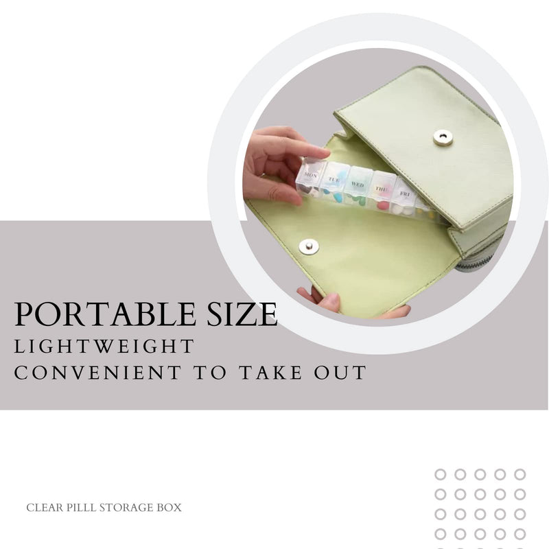 [Australia] - WHALESALE 7 Day Pill Box Organizer Portable Pop Open Weekly Tablet Storage Box Case for Travel Work- Once a Day (Clear), White 