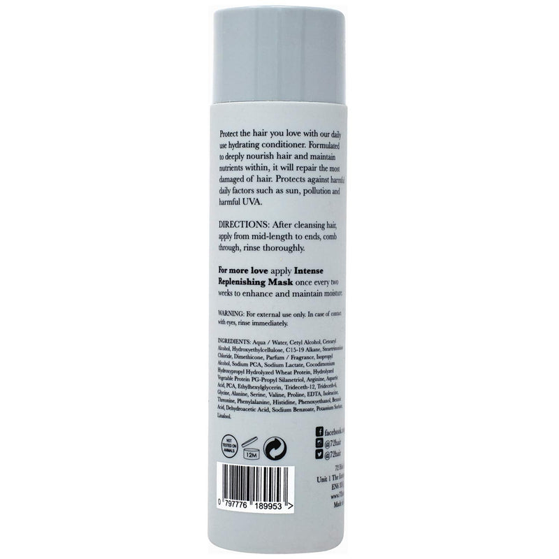 [Australia] - 72 Hair Vegan Hydrating Conditioner, Organic Cruelty Free Moisturiser and Protector Treatment, 250ml 