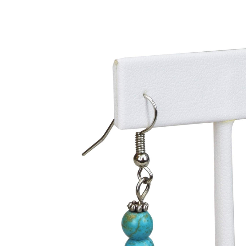 [Australia] - Ikee Design 6 Pcs Set Premium White Leatherette T- Shape Style Earring Display Stand, Earring Stand Jewelry Display for Showroom, Tradeshow, and Showcase Display, 2 1/2"W x 5 1/2"H 