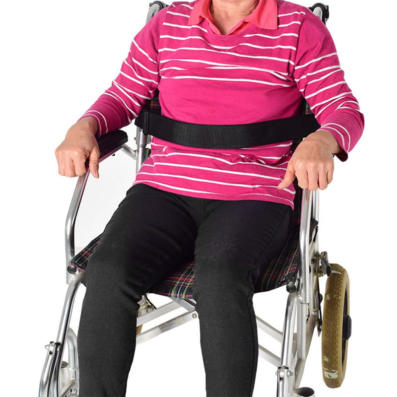 [Australia] - Wheelchair Strap Seat Belt 62in Long Wheelchair Adjustable Buckle Strap Wheelchair and Geriatric Armchair Belt Restraint for Mobility Scooter Wheelchair 