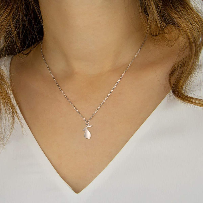 [Australia] - HOFOYA Animal Lover Charm Pet Pendant Necklace Jewelry for Women Girls Kids,Gifts From Mom Daughter Sisters Daughter Loved Necklace. rabbit necklace-silver 