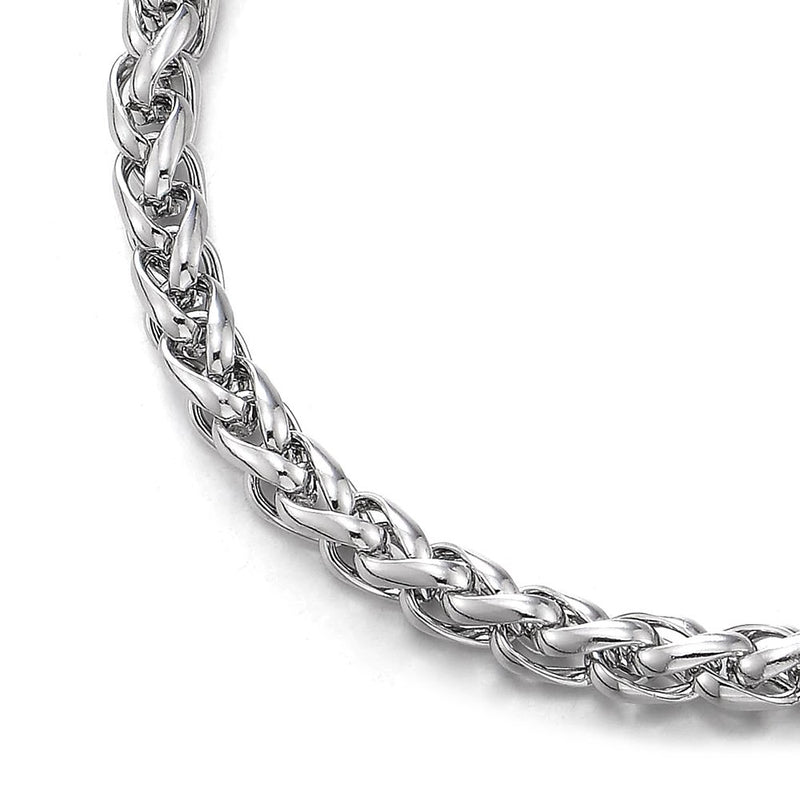 [Australia] - COOLSTEELANDBEYOND Classic Stainless Steel Franco Chain Anklet Bracelet for Women, Adjustable 