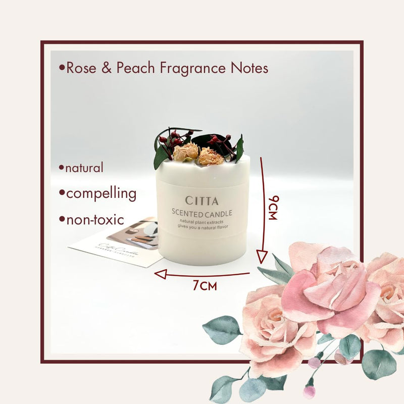 [Australia] - Scented Candles | Soy Wax Candles 300g |Long Burning Candle: Up to 45h |Candle Gifts for Women|Candle Gifts (Rose Peach) Rose Peach 