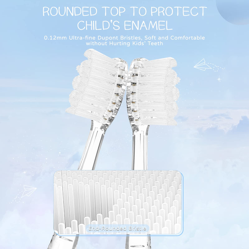 [Australia] - 5Pcs Children's Replacement Toothbrush Heads Compatible with SEAGO SG-513/977/EK6, Compatible with Brush-Baby WildOnes/KIDZSONIC, Compatible with Dada-Tech DT-BB1/DT-977/DT-K6 (3 Years+) 3 Years+ 