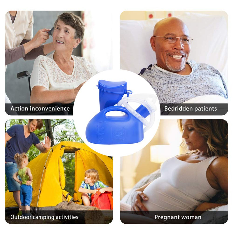 [Australia] - OOCOME Urine Bottles for Men & Women, Unisex Urinal Bottle Portable Travel Urinal Bottles Leakproof 2000ml Camping Toilets for Adults Upgrade-blue 