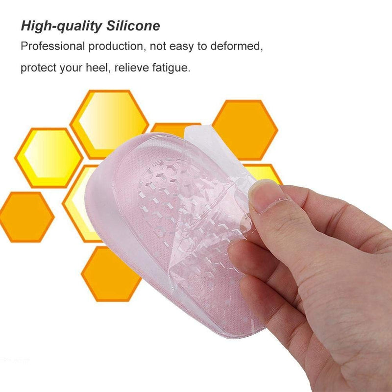 [Australia] - Silicone Shoe Insoles, Silicone Gel Adhesive Insoles Height Increase Foot Orthotic Arch Support Shoes Heel Pads(3.5cm-Pink) 3.5cm Pink 