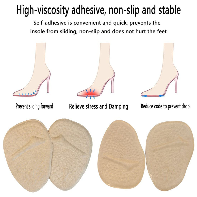 [Australia] - 3 Pairs Metatarsal Pads for Women,Ball of Foot Cushions Soft Gel Forefoot Cushion Inserts for Women Shoes Relieves Pain and Discomfort,Sweat Absorption and Non-Slip Foot Pad and Insole (Beige) 