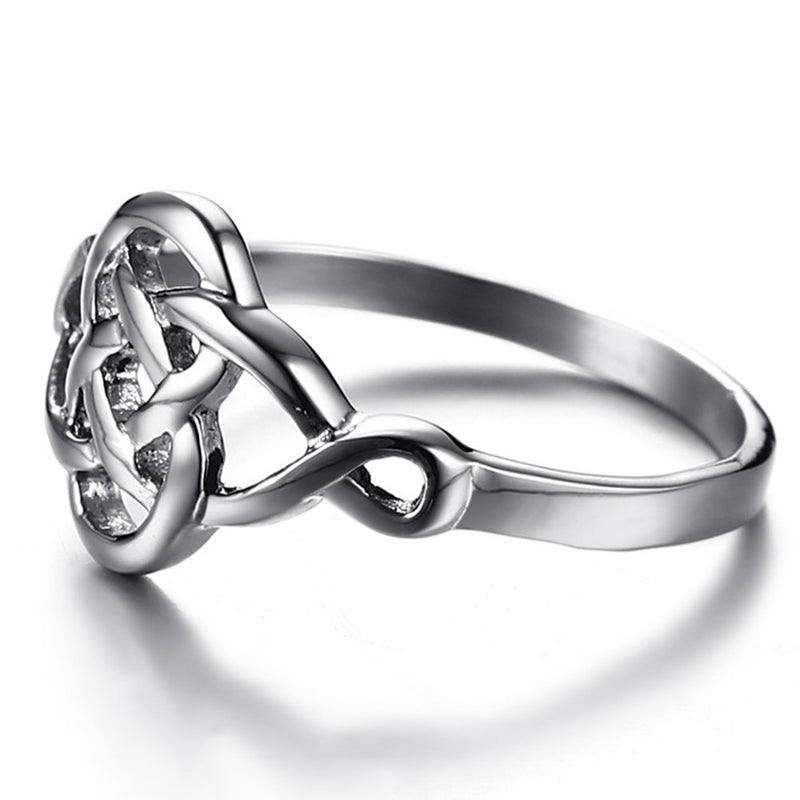 [Australia] - Stainless Steel Plain Classical Celtic Love Knot Wedding Promise Anniversary Ring Silver 3 