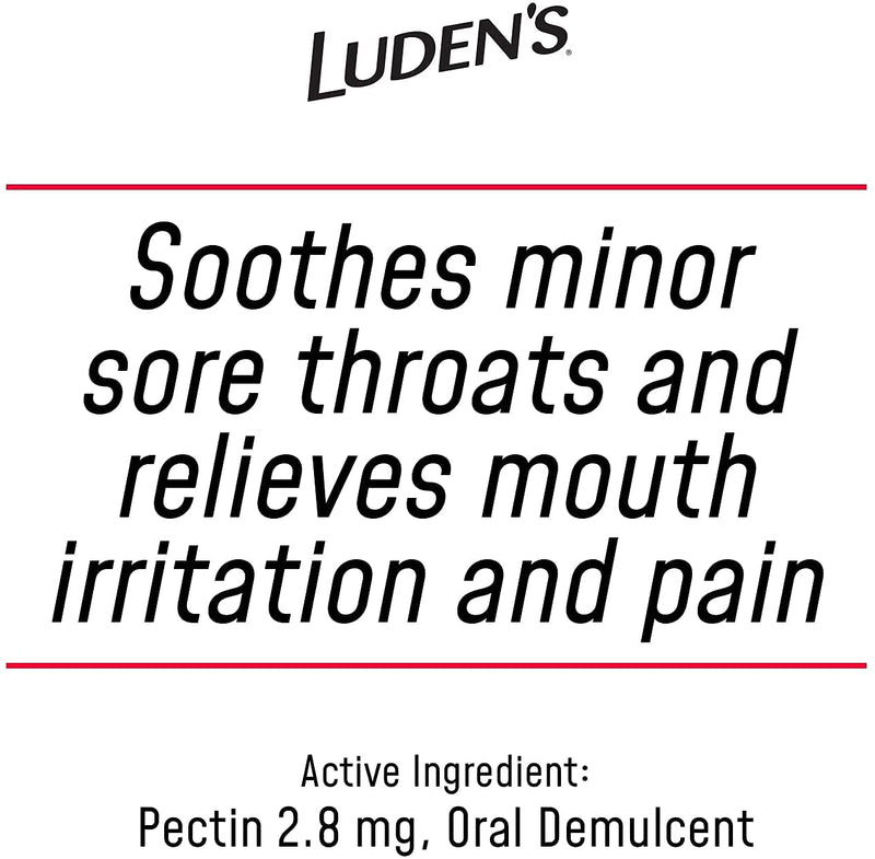 [Australia] - Luden's Deliciously Soothing Throat Drops | Sugar-Free | Wild Cherry Flavor | 25 Count Each | Pack of 4 
