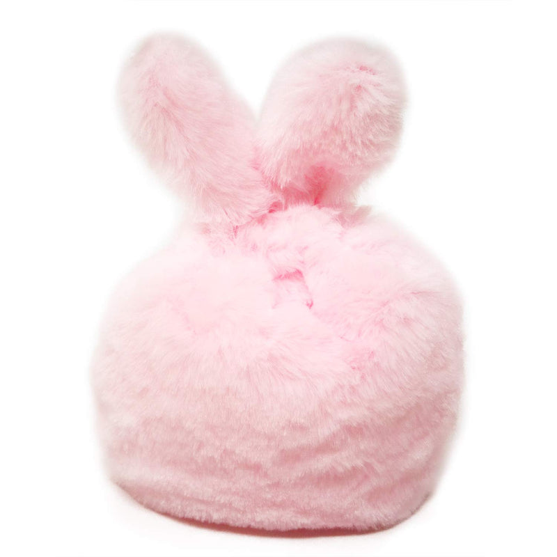 [Australia] - Honbay Cute Fluffy Drawstring Bag Cosmetic Pouch Jewelry Bag Gift Wrapping Bag with Cute Rabbit Ear (Pink) Pink 