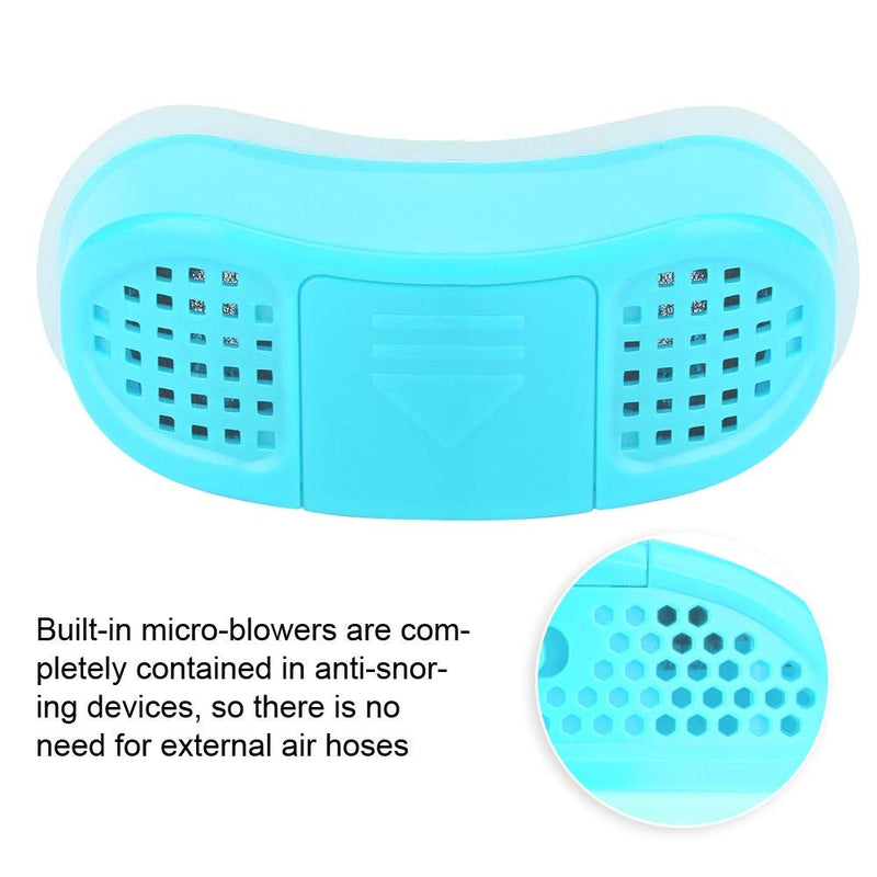 [Australia] - Anti Snoring Devices, Electric Micro Cpap Nasal Dilators Double Eddy Current Fan Designs Snoring Solution Snore Stopper Anti Snoring Devices Nose Vent Clip Air Purifier Snoring aid Blue 