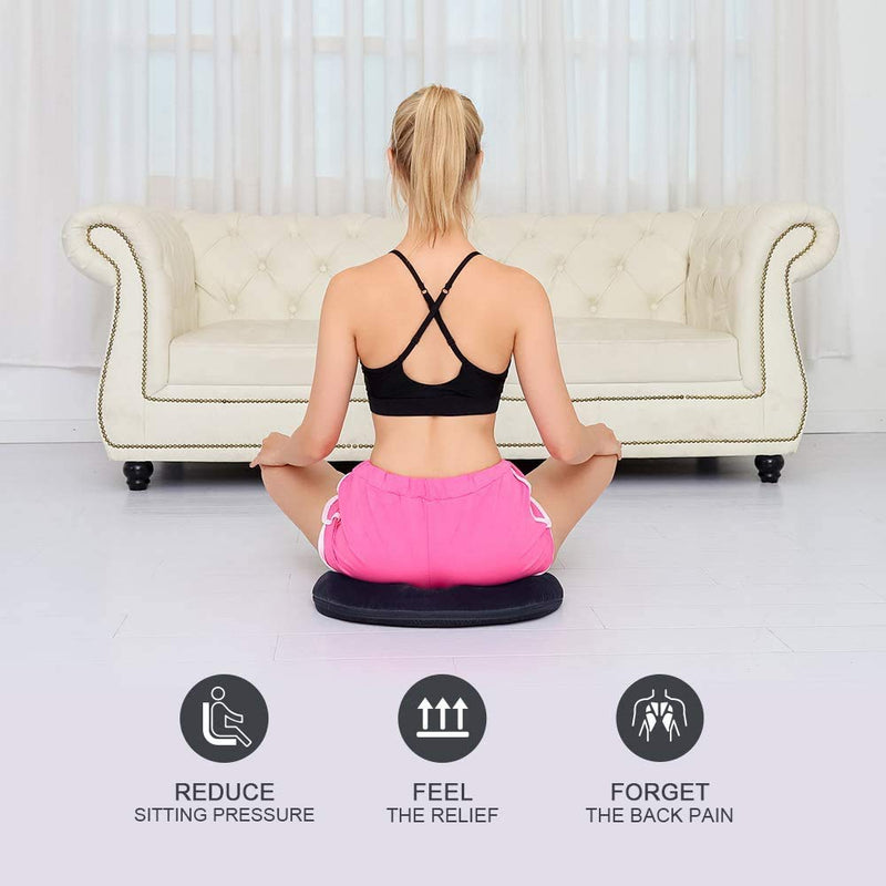 [Australia] - iMedic Doughnut Ring Chair Cushion - Seat Cushions - Premium Relief for Heamorrhoids, Piles, Coccyx or Postnatal Pain - Back Support for Office Chair - Back Support Cushion - Black Doughnut Ring Cushion Single 