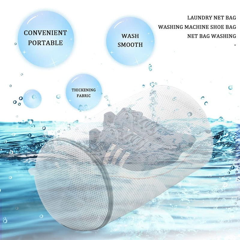 [Australia] - 2 Pcs Shoe Washing Machine Bag, Laundry Shoes Bag Dryer Door Shoe Net for Delicates Trainers Socks Bras 