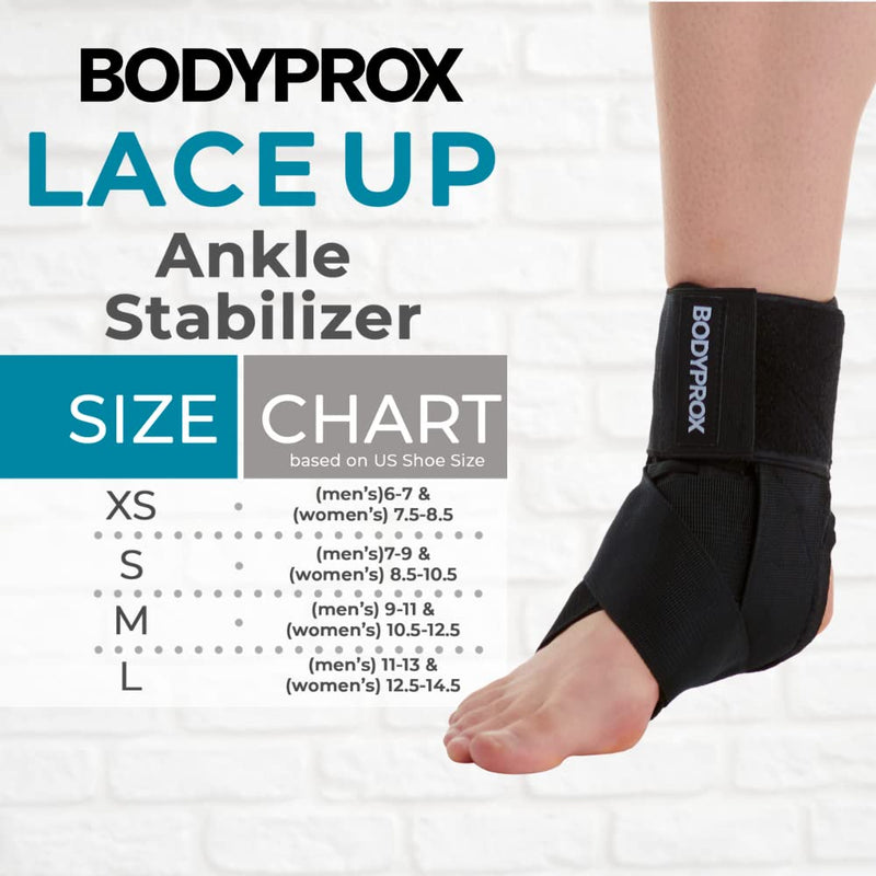 [Australia] - Ankle Brace for Women and Men, Lace Up Ankle Support Brace Stabilizer For Sprained Ankle (Medium) Medium (Pack of 1) 
