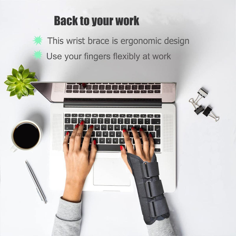 [Australia] - HKJD Carpal Tunnel Wrist Brace for Left and Right hand, Breathable Sleep Wrist Splint, Adjustable Hand Support Brace with Removable Metal Splint Relieve Wrist Pain,Tendonitis, Arthritis Medium 