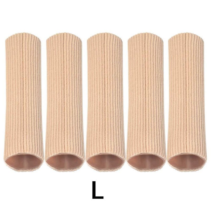 [Australia] - DYKOOK Cuttable Toe Tubes (5 Packs) Big Toe Protectors Made of Elastic Fabric Lined with Silicone Gel. Toe Protectors Relief Toe Pressure Pain,Corn and Calluses Remover (for Big toes-10CM) For Big Toes-10cm 