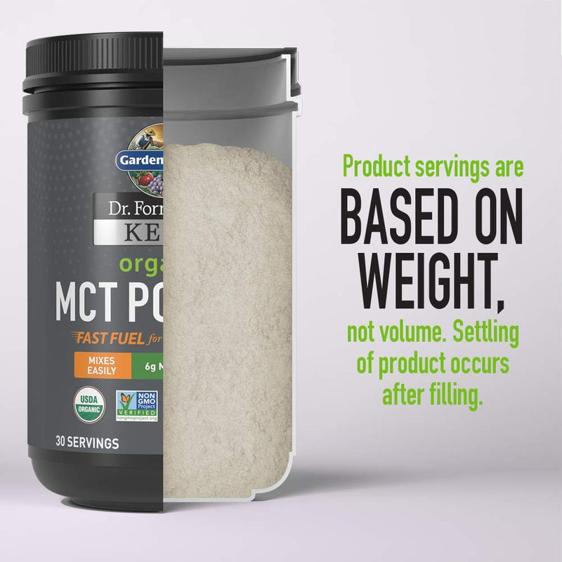 [Australia] - Garden of Life Dr. Formulated Keto Organic MCT Powder - 30 Servings, 6g MCTs from Coconuts Plus Prebiotic Fiber & Probiotics, Certified Organic, Non-GMO, Vegan, Gluten Free, Ketogenic & Paleo 