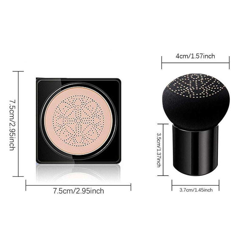 [Australia] - Air Cushion CC Cream Mushroom Head Foundation, SuperThinker Moisturizing BB Cream Nude Makeup Long Lasting Matte Concealer Foundation Makeup Natural 