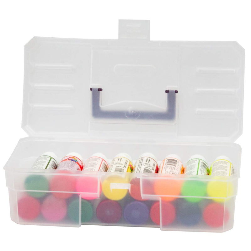 [Australia] - Akro-Mils 12-Inch ProBox Plastic Art Supply, Hobby or Craft Storage Toolbox, Model 09912CLPUR, (12-Inch x 5-1/2-Inch x 4-Inch), Clear 