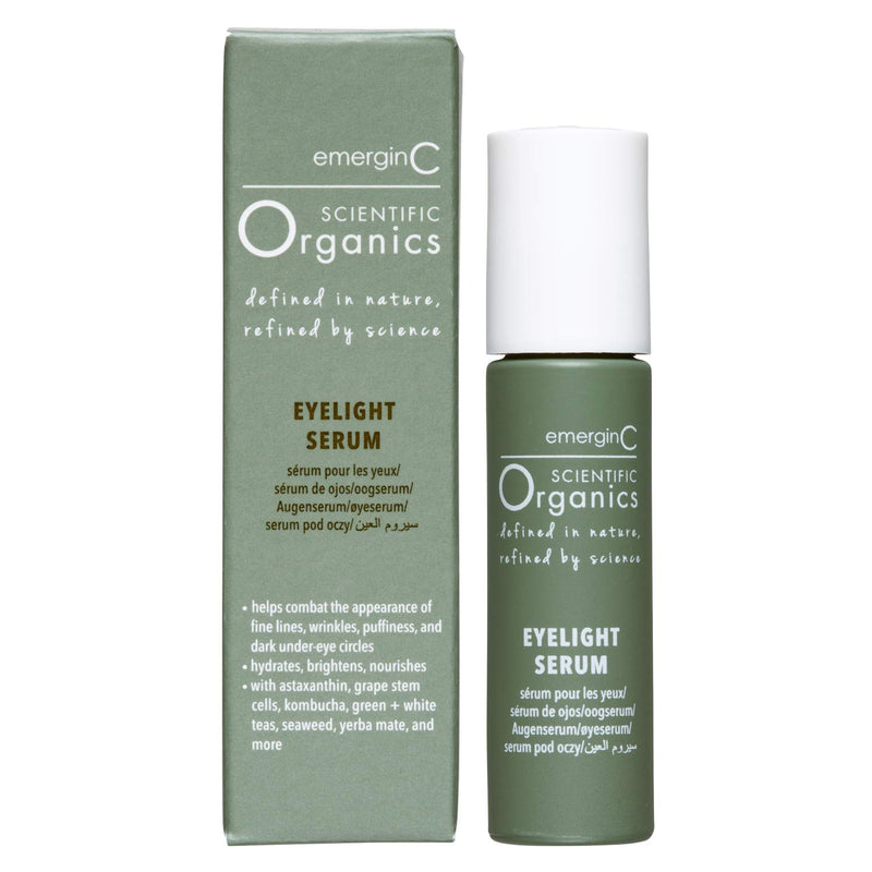 [Australia] - emerginC Scientific Organics Eyelight Serum - Roll On Eye Serum with Plant Stem Cells + Hyaluronic Acid to Combat The Appearance of Dark Circles + Puffiness (0.34 oz, 10 ml) 