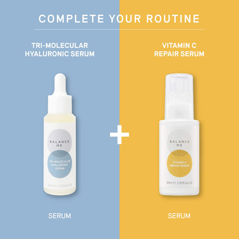 [Australia] - Balance Me Tri-Molecular Hyaluronic Serum ‚Äì With Hyaluronic Acid & Aloe Vera ‚Äì Plumps & Hydrates ‚Äì Anti-Ageing Face Serum ‚Äì For All Skin Types ‚Äì Natural, Vegan & Cruelty Free ‚Äì Made In UK ‚Äì 30ml 