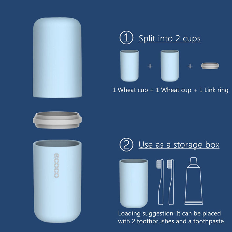 [Australia] - Meiyijia Travel Toothbrush Holder, Toothpaste Holder, Portable, Dustproof, Antibacterial, Toothbrush Case for Travel, Family, Camping, School Grey/1 