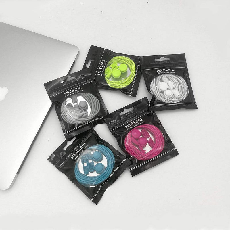 [Australia] - Hilelife Elastic No Tie Shoelaces - Non Tying Active Stretchy Laces Running Shoe Laces With Reflective String and Locks For Sneakers Pink 1 