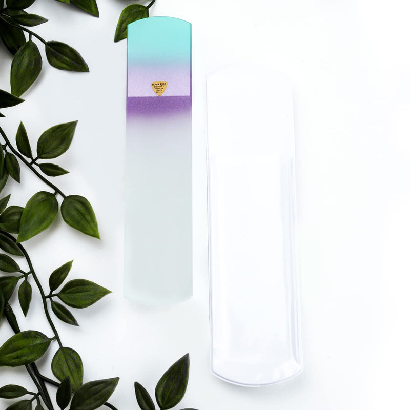 [Australia] - Glass Foot File, Foot Callus Remover and Foot Sander by Bona Fide Beauty Premium Czech Glass Nail File Sea Spritz 